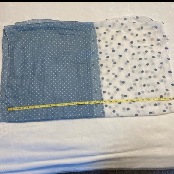 Blue Polka Dot Scarf - Picture 2 of 4